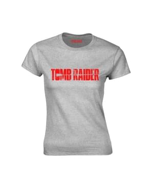 T-shirt Tomb Raider cinzenta para mulher