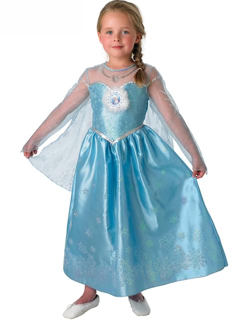 Elsa jurk Frozen voor Meisjes. dag geleverd |