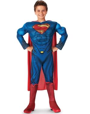 Costum Superman Omul de Oțel musculos pentru băiat