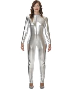 Malha licra metalizada adulto