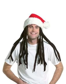 Chapéu de Pai Natal com rastas
