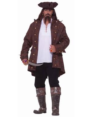 Plus Size Piratkaptein Voksenkostyme