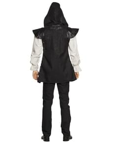 Black medieval warrior costume for men