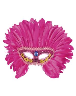 Mascarilha de flamingo cor-de-rosa para adulto