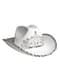 Sombrero de cowboy blanco y plateado para adulto