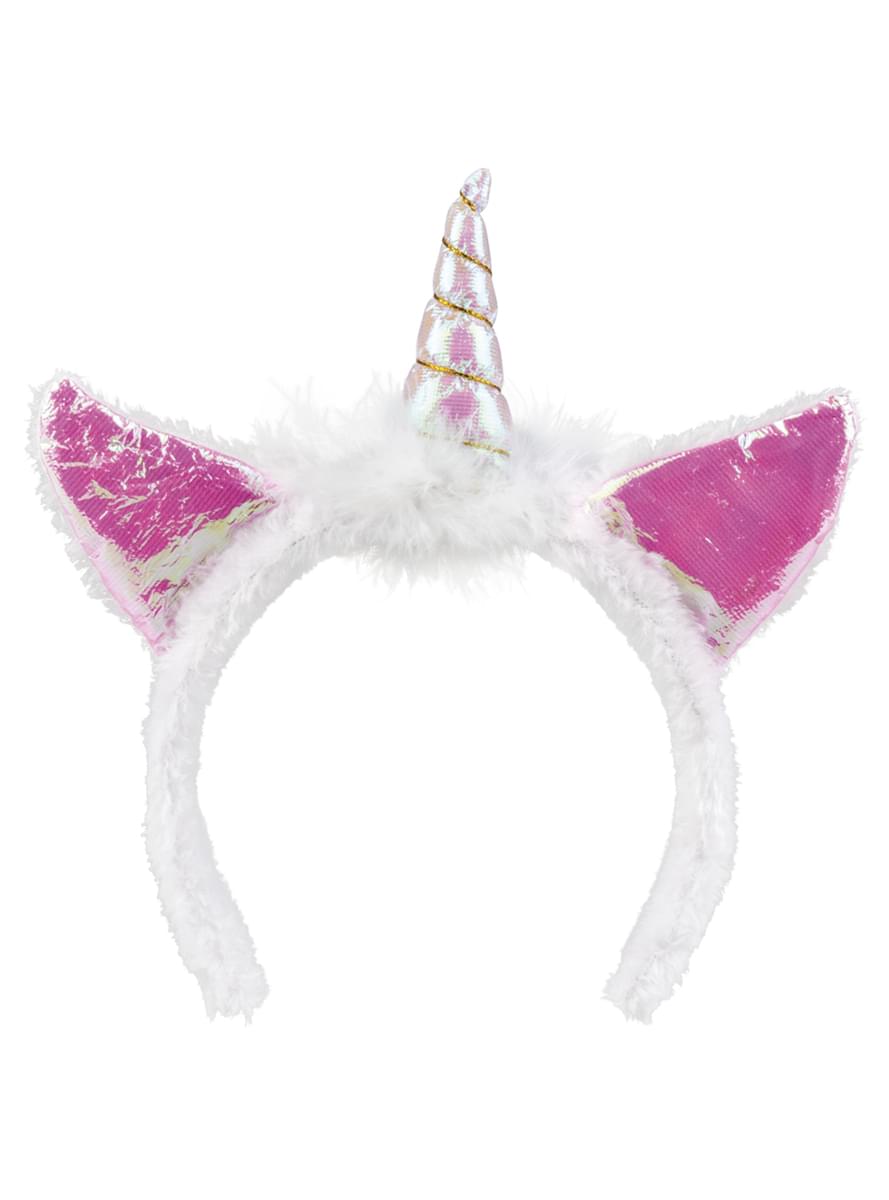 White unicorn headband for adults