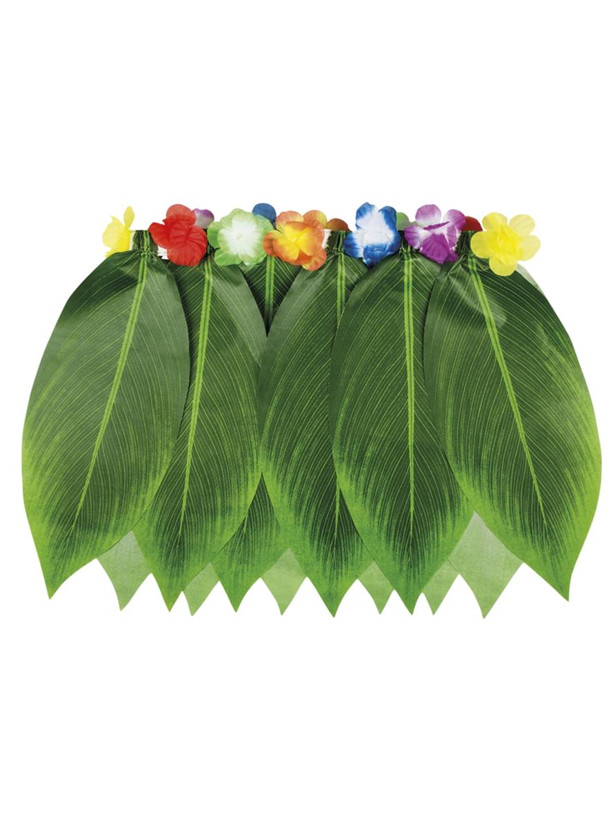 Green Hawaiian skirt for adults