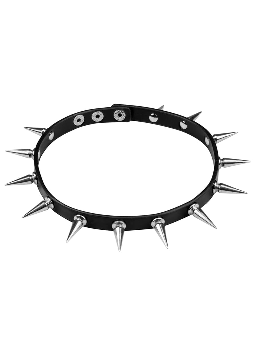 Gargantilla punk de púas para adulto