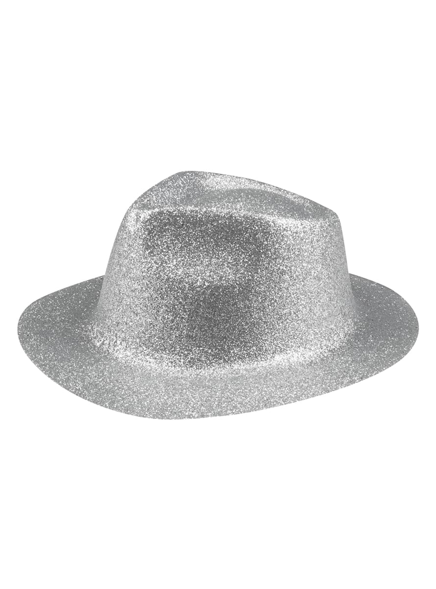 Silver New Year's Eve hat for adults