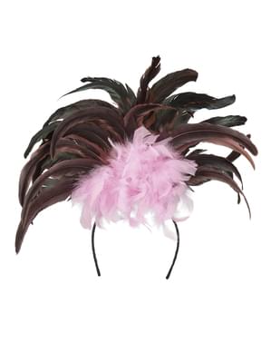 Tiara de carnaval brasileño rosa para mujer