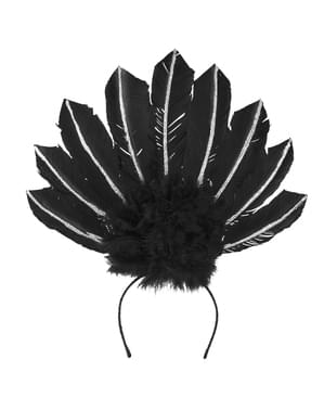 Musta Brasilian karnevaalien päähine naisille