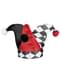 Bonnet arlequin rouge et noir adulte