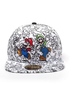 Boné de Mario e Luigi
