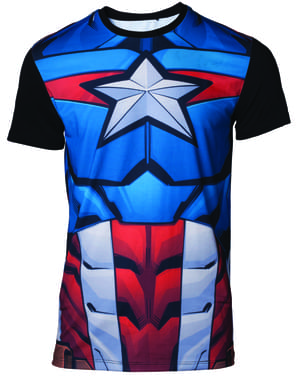 पुरुषों के लिए कप्तान अमेरिका सूट टी-शर्ट