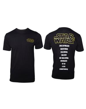 Star Wars Karakterer Navne T-Shirt til mænd
