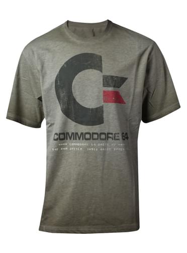 T-shirt 64k cinzenta para homem - Commodore 64