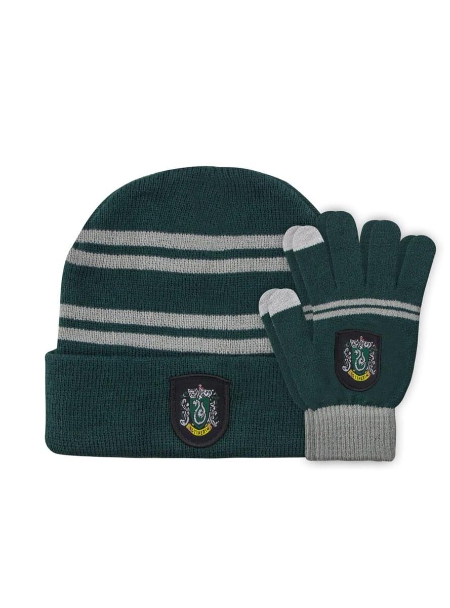 Slytherin beanie hat and gloves set for kids - Harry Potter