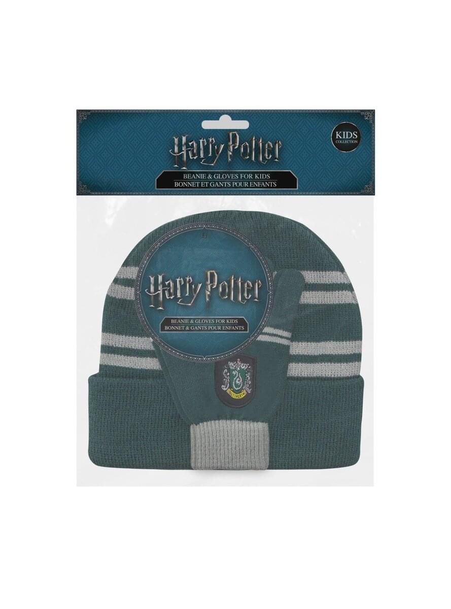 Pack de gorro y guantes Slytherin infantil - Harry Potter