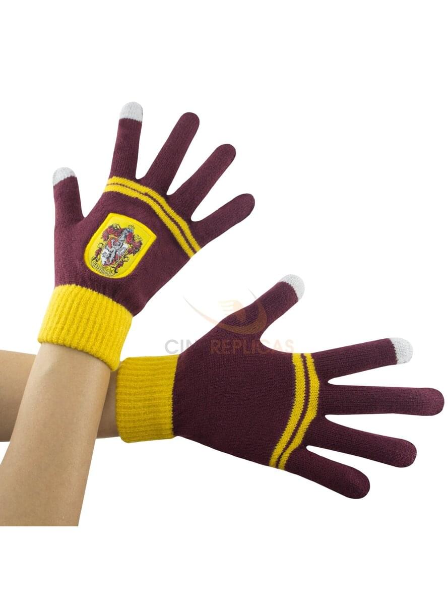 Maroon Gryffindor tactile gloves - Harry Potter