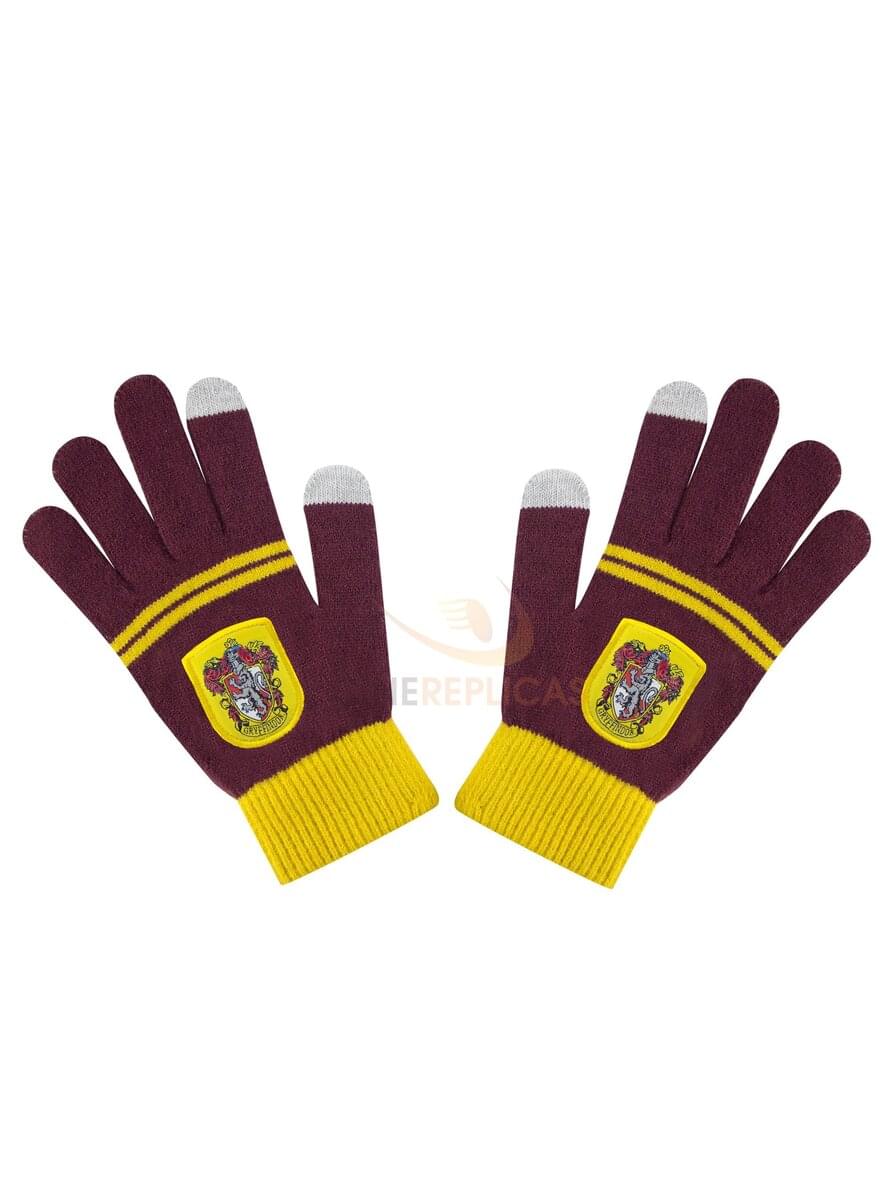 Maroon Gryffindor tactile gloves - Harry Potter