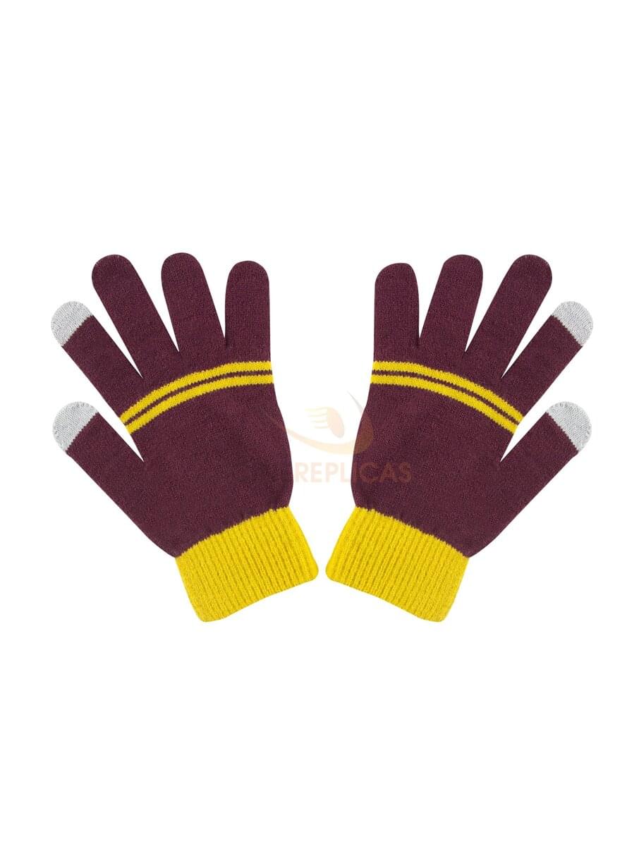Maroon Gryffindor tactile gloves - Harry Potter