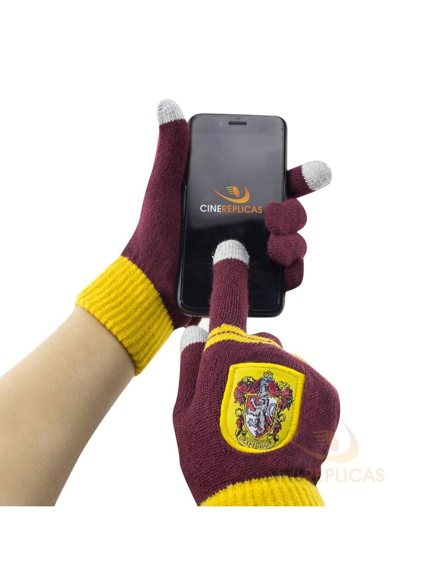 Maroon Gryffindor tactile gloves - Harry Potter