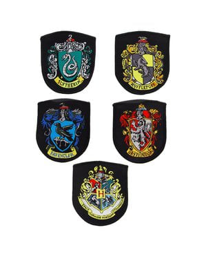 Pack of 5 Hogwarts House patches - Harry Potter