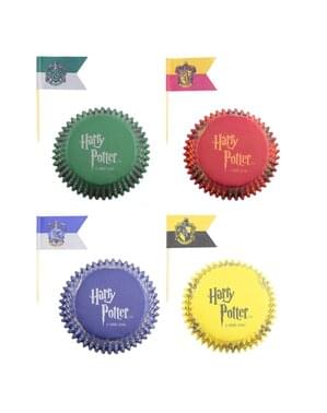 Θήκες για cupcake και Σημαιάκια Harry Potter - Hogwarts Houses
