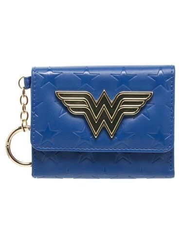Porta-moedas de Wonder Woman azul para mulher