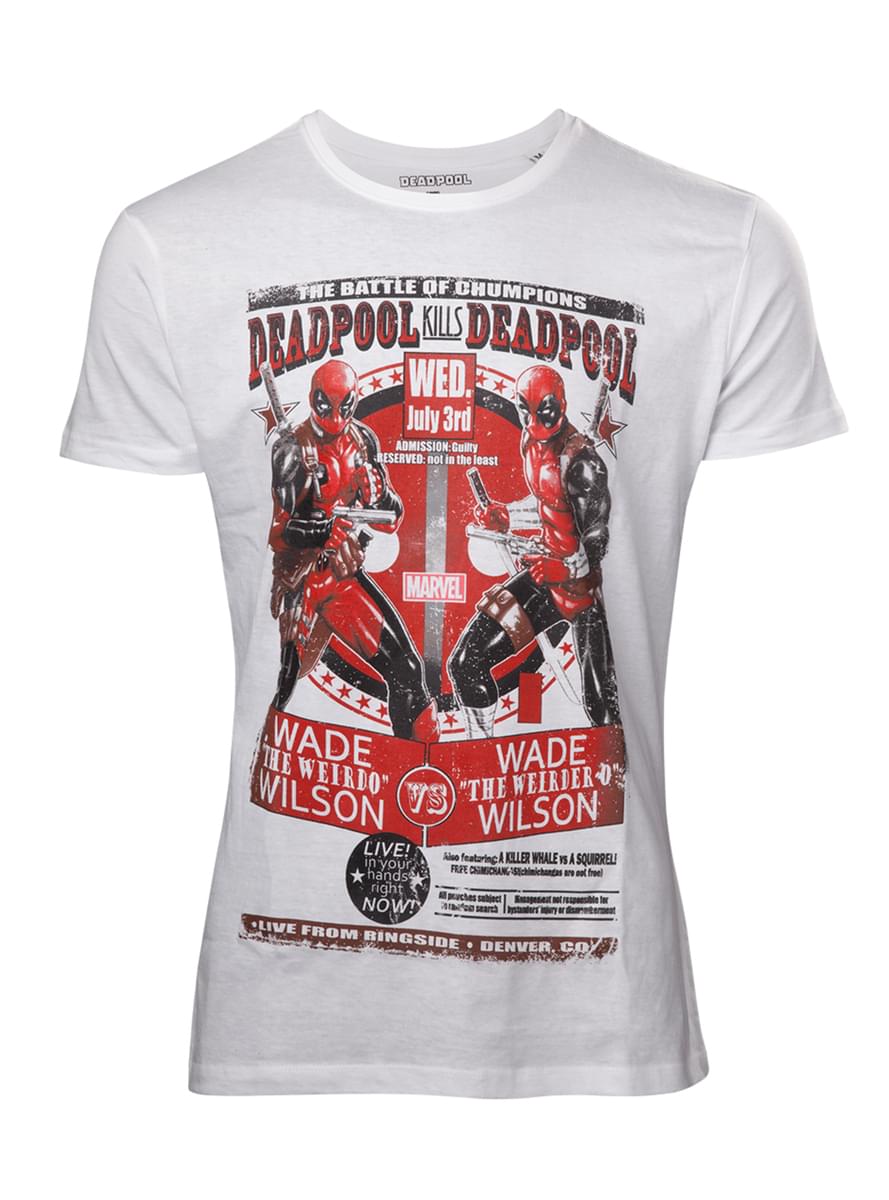 T-shirt Deadpool blanc