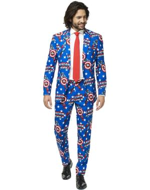 Captain America Opposuit dress til voksne