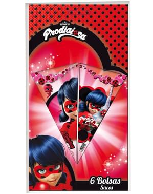 6 kpl setti kartionmuotoisia Ladybug-pusseja