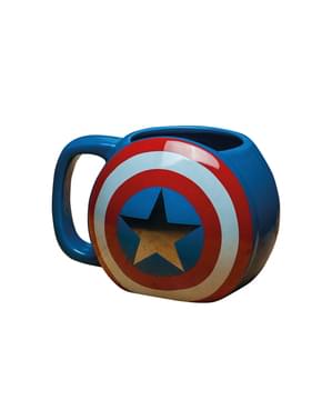 Taza 3D escudo de Capitán América
