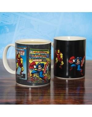 Taza de Marvel Comics cambia color