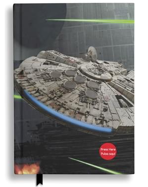 Notebook Star Wars Millennium Falcon dengan cahaya dan suara