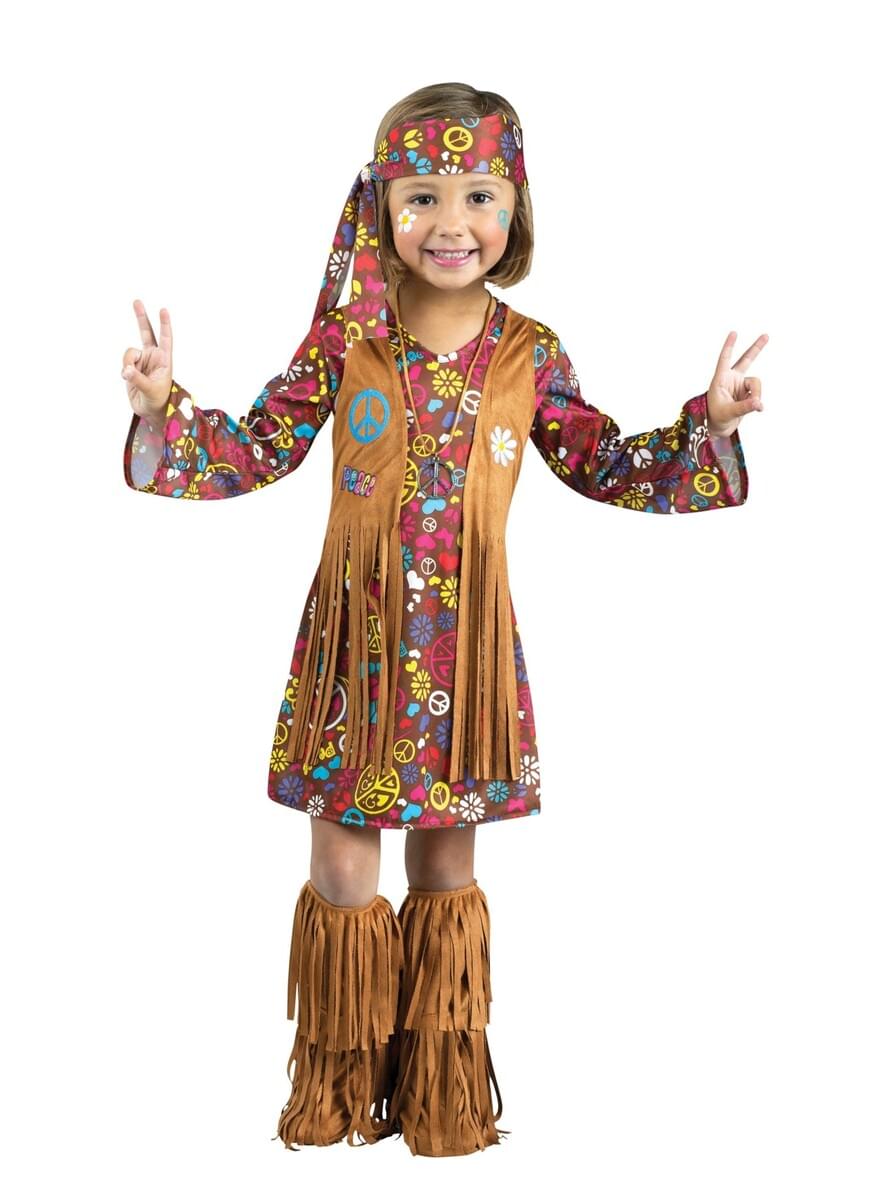 Brown Hippie costume for girls