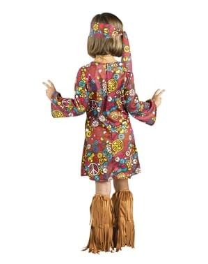 Hippie Kostüm braun für Mädchen
