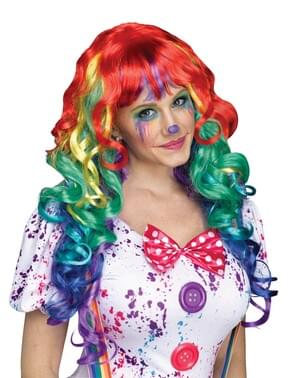 Wig keriting Rainbow untuk orang dewasa