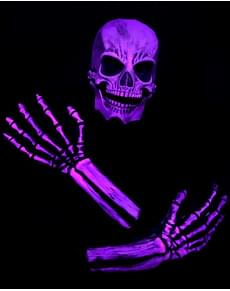 Kit di scheletro rosa UV glow per adulto