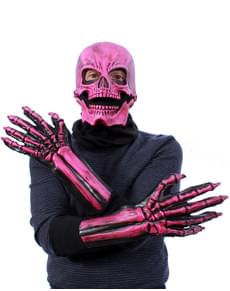 Kit de esqueleto rosa UV glow para adulto