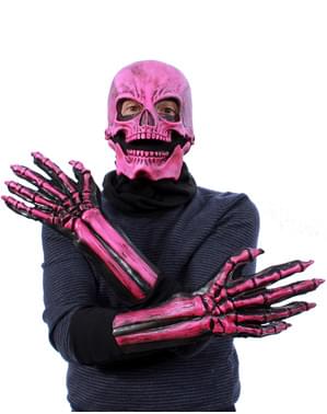 Rosa skjelett sett til voksne UV glød