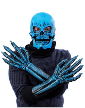 Kit de esqueleto azul UV glow para adulto