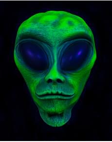Figura decorativa de Alien cabeçudo UV glow