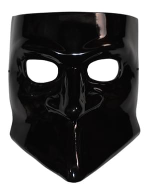 Черна безименна маска за пиленце за възрастни - призрак