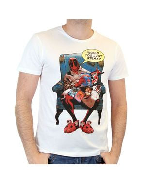 Deadpool Bersantai baju t-shirt untuk lelaki
