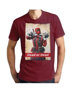 T-shirt  Deadpool Dead or Dead per uomo