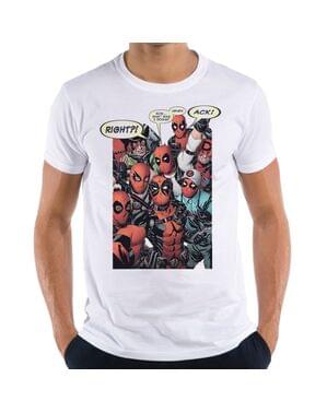 T-shirt Deadpool Group Cosplay para homem