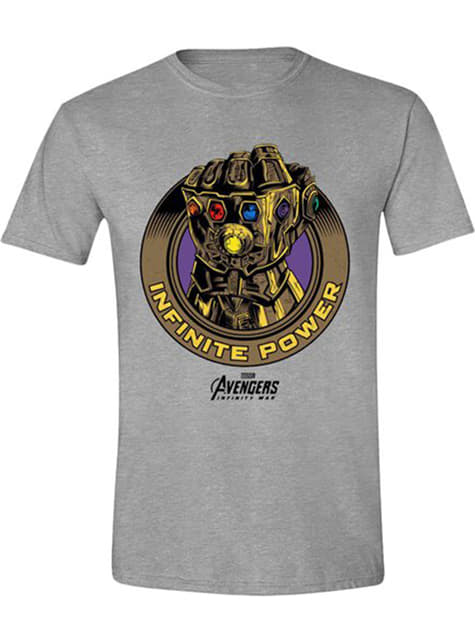 T-shirt de Thanos Manopla do Infinito cinzenta - Vingadores Infinity War 