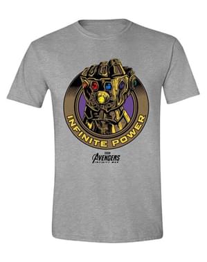 Thanos Infinity Gauntlet T-Shirt for Men in Grey - Avengers Infinity War