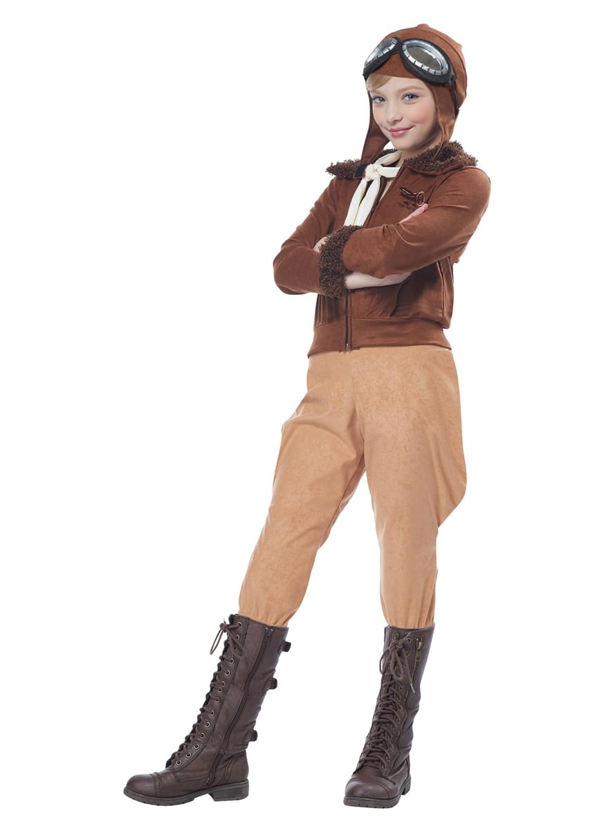 Pilot Costume for Girls. Express delivery Funidelia